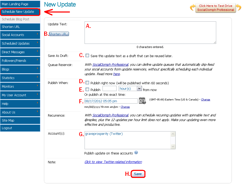 BICs Social Marketing Setup, Integration and Automation Guide SocialOomphSetup7