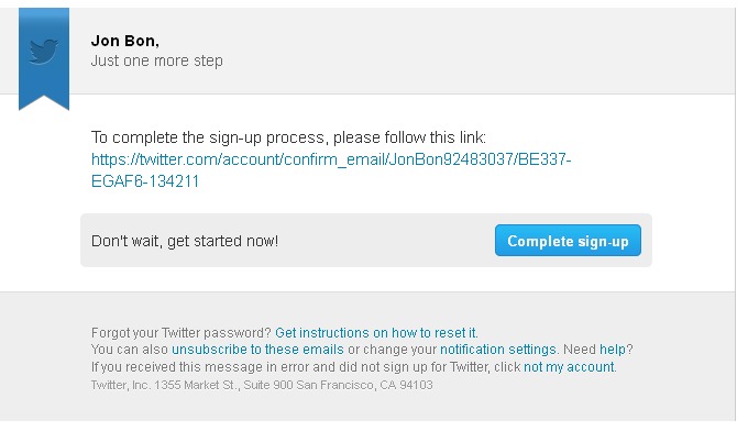 BICs Social Marketing Setup, Integration and Automation Guide SM-GuideTwitteremailconfirmation1