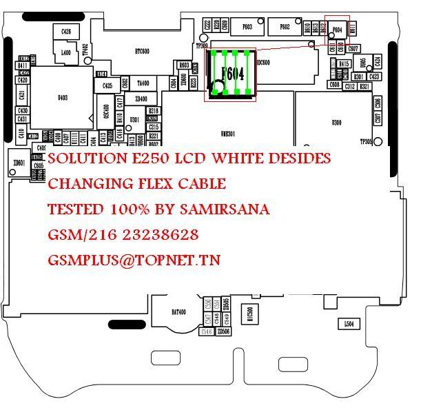 E250 WHITE LCD SOLUTION. SOLUTIONE250LCDWHITE