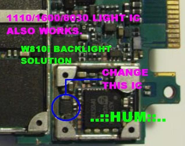 Hardware solution For SE W810LIGHT
