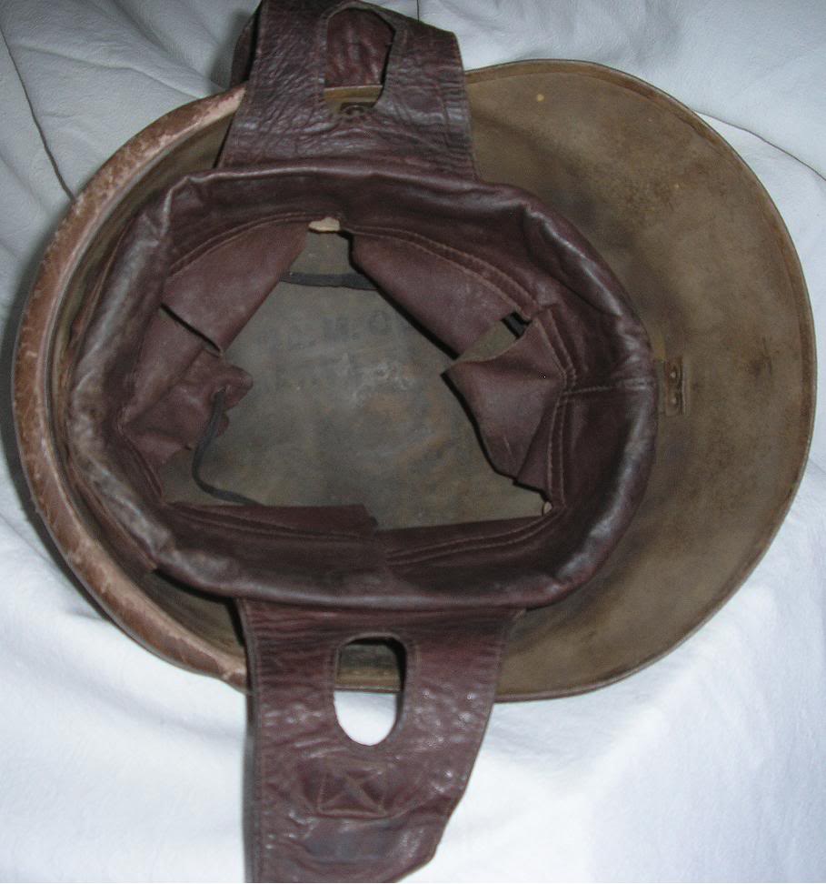 Casque Modèle 35 1ère série avec attribut Infanterie F40mdl35insidestamp