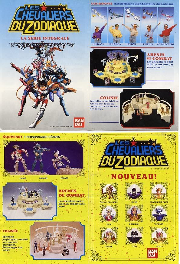 Scans catalogues pubs Saint Seiya / Chevaliers du Zodiaque Catalogue1-1