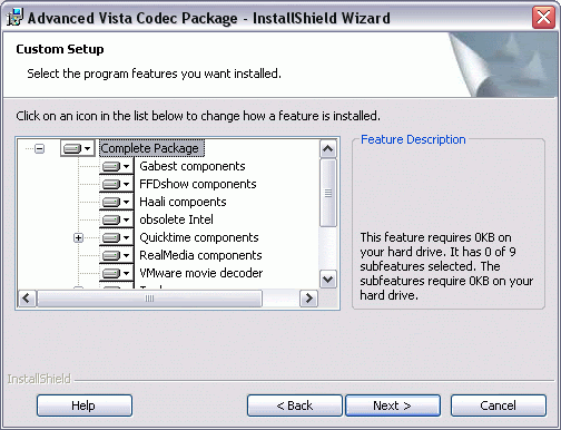 Advanced Vista Codec Package 4.5.1 Beta 2 *    Advvistacodecpack