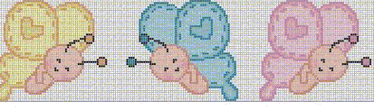 Esquemas infantis ponto cruz BorboletasbebC3AAs