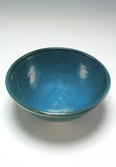 Blue & Green Terracotta Bowl w/ Mystery Monogram 2b-101