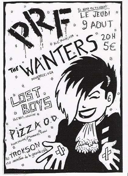 PRF+THE WANTERS+LOST BOYS+PIZZA O.D. le 09/08/07 à LYON Flyprfwanters