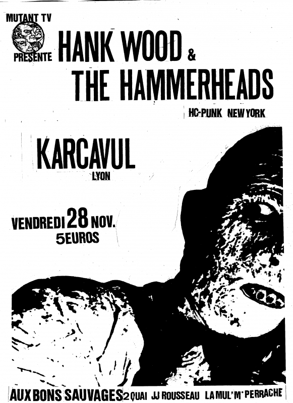 HANK WOOD & THE HAMMERHEADS + KARCAVUL / Lyon / 28 NOV Hankflyer