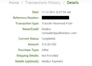 Just Received Another Instant Payment From Neobux - Proof!! Neobux10-1