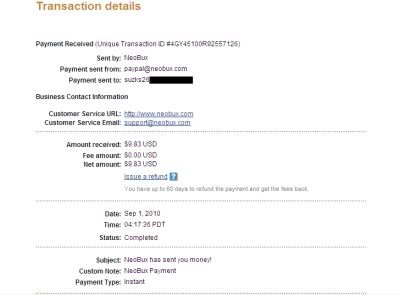 Another Instant Payment From NeoBux - Proof!!! Neobux10