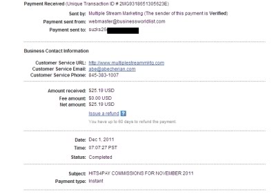 Paid Again By Hits4Pay - Proof!!! Hits4payNov2011