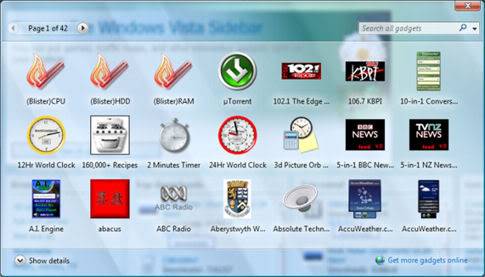 580 adet sidebar Windows XP ve Windows Vista VistaSidebarGadgetsRESIZE