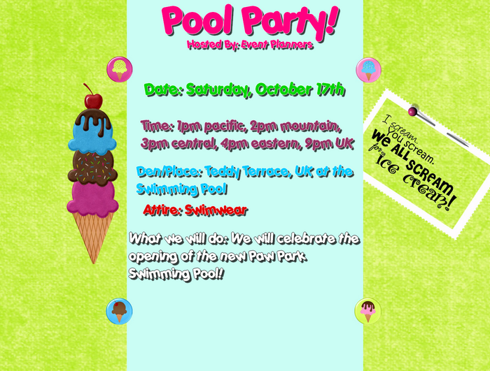 BGF's Pawsome Pool Party--Date Changed Prety