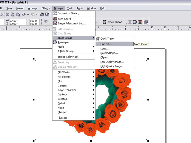 Chuyển bitmap thành vector bằng Corel X3!  1