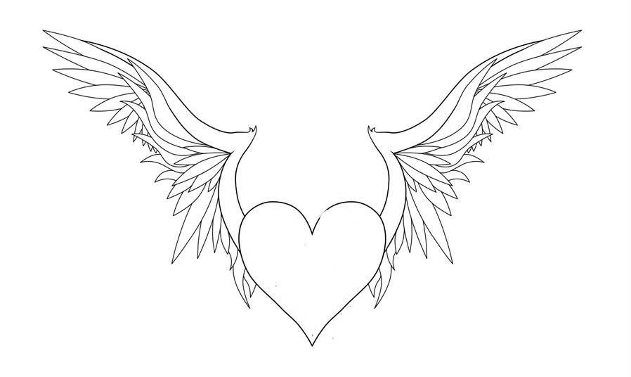 Forumstuck OOC Heart_With_Wings__Line_Art__by_Puls