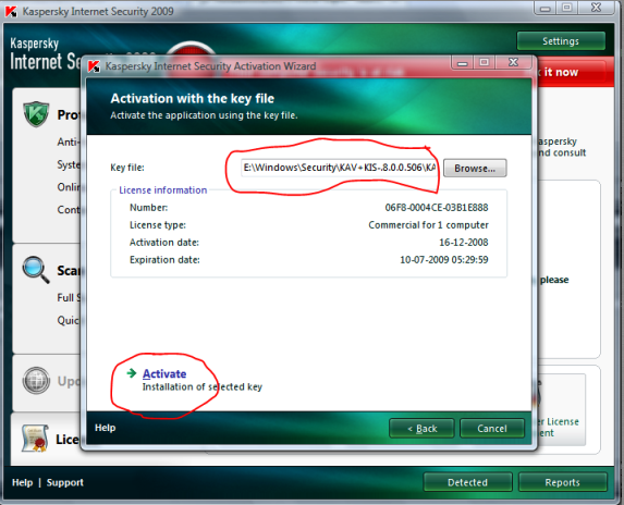 مفاتيح الكاسبر متجدد kaspersky key 2009 6