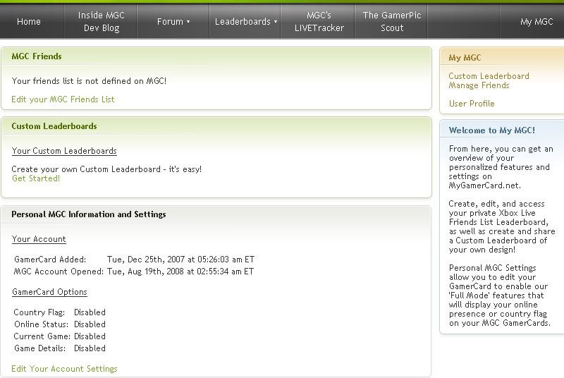 My GamerCard Mymgc