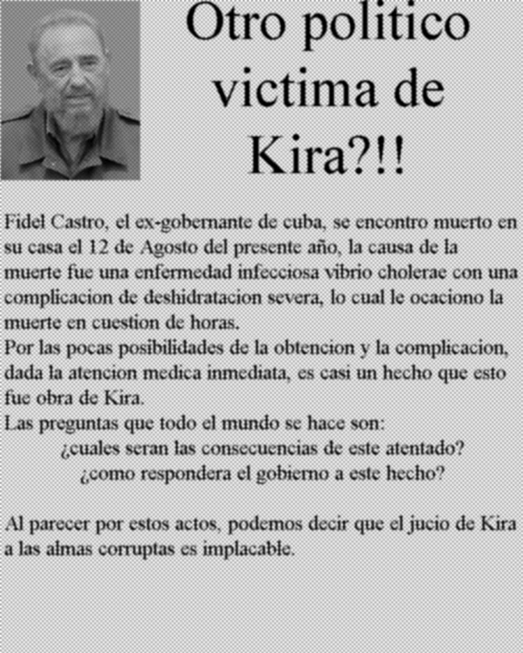 Si tubieras una DEATH NOTE QuE nOmBrE eScRiBiRiAs? Pista2kira