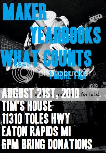 Maker(MA) Yearbooks, What Counts House Show 8/21 in Eaton Rapids Maker