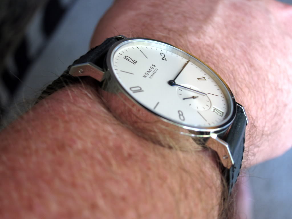 REVIEW: NOMOS Tangomat Datum (LONG w/Pics) NomosWristShot2