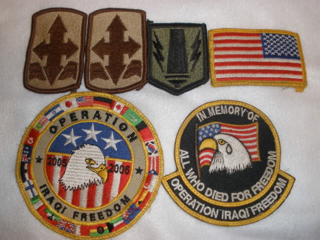 US Flag, Ohio Flag, Patches plus some other stuff P5200068