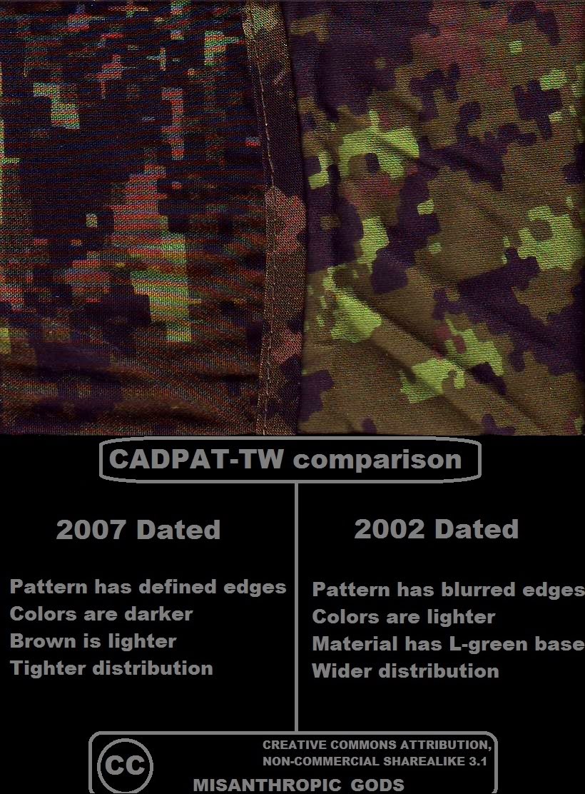  Comparison between Early CADPAT-TW and current issue CADPAT-TWcomparison-1