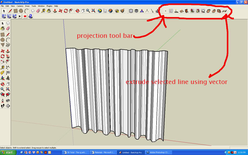 sketchup + ruby tutorial #1 Extrude