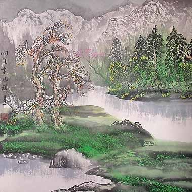 Tranh Thuy Mac Cua Cac hoa Si~ trung Hoa Chinese-landscape-painting-L6020