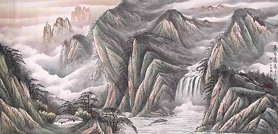 Tranh Thuy Mac Cua Cac hoa Si~ trung Hoa Chinese-painting-landscape-L4231