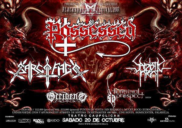 SARCOFAGO, SADISTIC INTENT, POSSESSED (somewhere in Chile..) CAUPOLICAN666