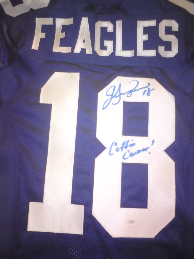 Jeff Feagles Giants home signed jersey DSC00173