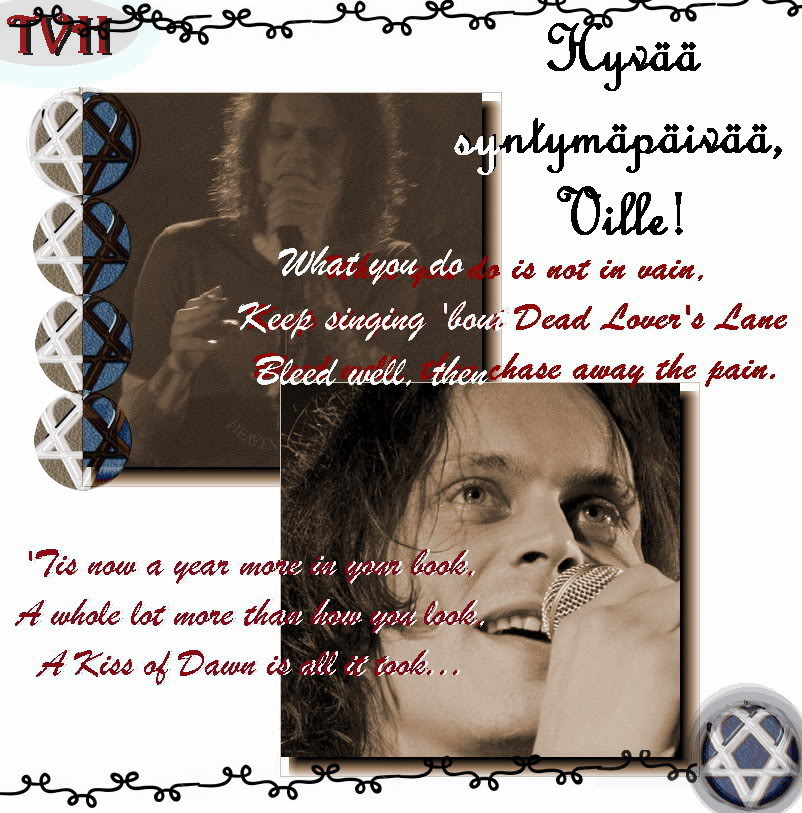 Ville Valo Biography ForVille31stbirthdayyay