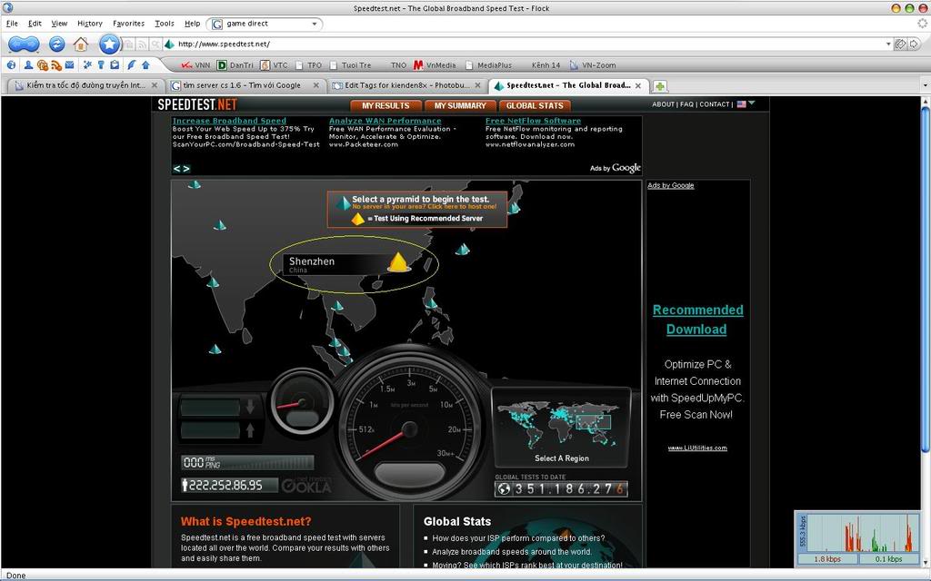 Cùng đo tốc độ đường truyền Internet nào Test