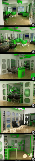 Design d'intérieur - Décoration Green_Kitchen_N__Living_Room_by_Sem