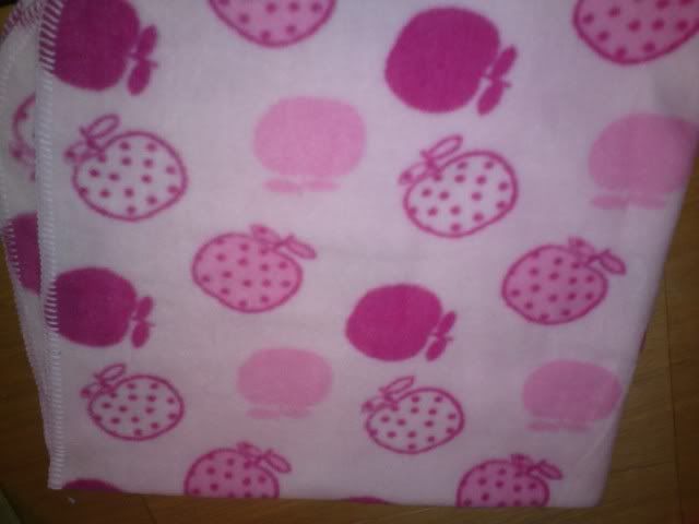 Item 72 - Pink Dog Blanket - Strawberries DSC01915