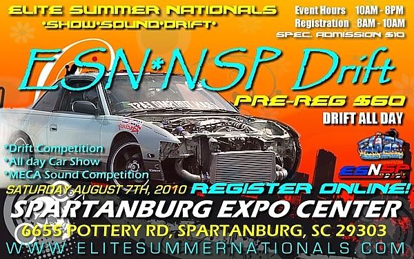 Elite Summer Nationals – Show*Drift*Sound – Aug 7, Spartanburg SC Driftflyersmall