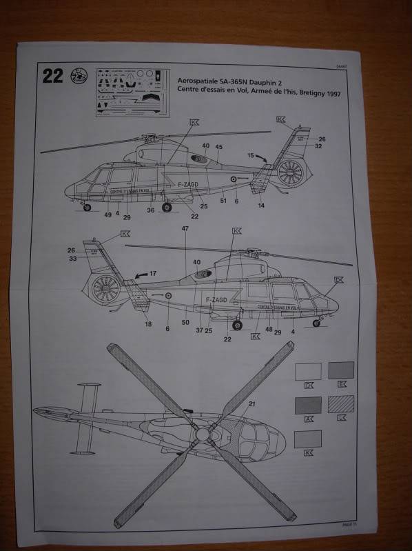 Eurocopter SA 365 Dauphin  Revell  1/72   04/11/09   Gravure en cours . DSCN2620