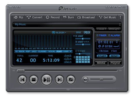 عملاق تشغيل ملفات الميديا Jet Audio JetAudiov7