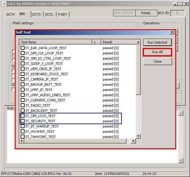 BB5 contact service,trun off problem,imei repairing simple guide Selftest002