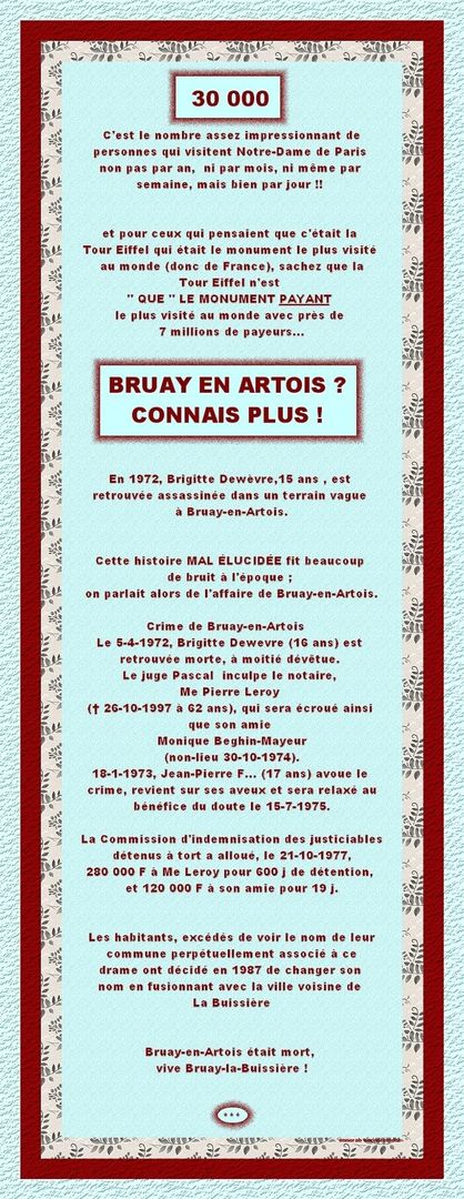 30 000 VISITEURS A NOTRE DAME DE PARIS /  LE CRIME DE BRUAY EN ARTOIS HISTOIRE MAL ELUCIDEE  ? Img-003342iiqqa-6