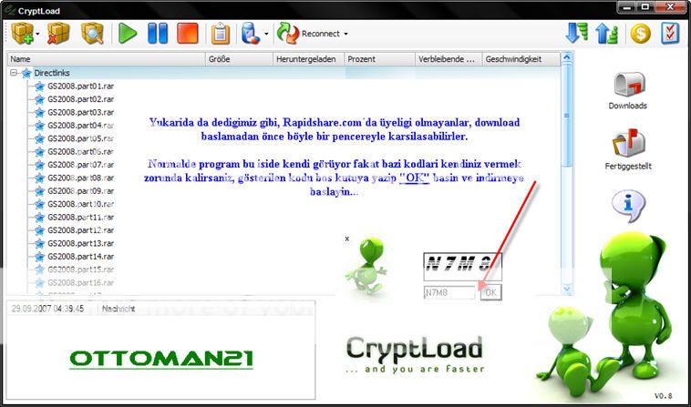 Rapidshare Beklemeye Son CryptLoad ile Download Nasıl Yapılır Cryptload6