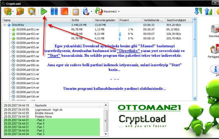 Rapidshare Beklemeye Son CryptLoad ile Download Nasıl Yapılır Cryptload7