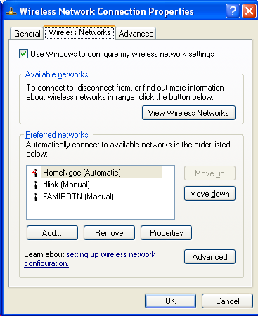 Biến laptop thành trạm phát sóng WiFi trong Windows XP WF