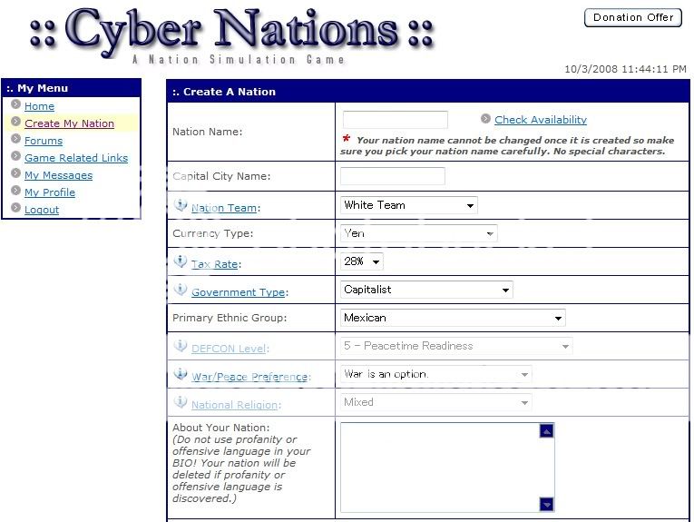 [Web Game] Cyber Nations Menu3-1