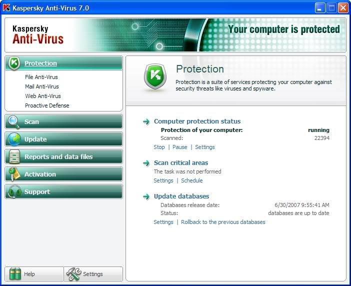 Kaspersky Antivirus 7. Kasper7777