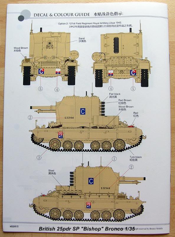 British 25pdr SP "Bishop" Bronco Ref 35077 Ech 1/35 British25pdrSPBishopBronco018