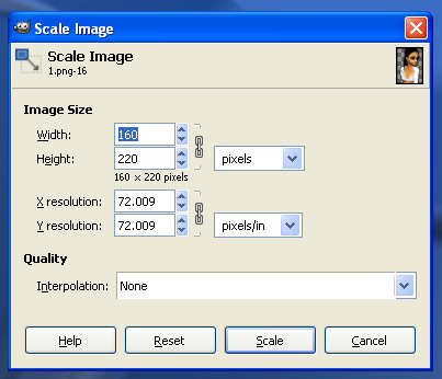 GIMP Tutorial Archive Scale1