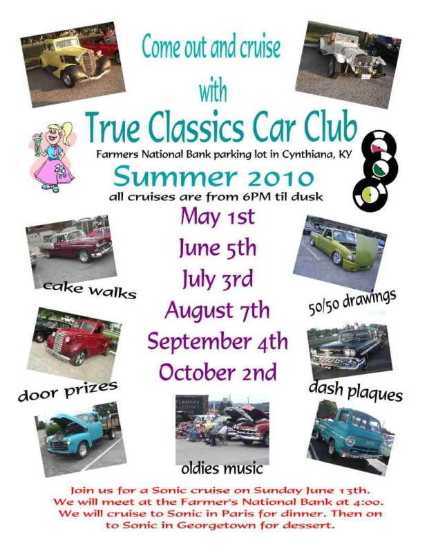 True Classics Car Club Cruises Cruiseinschedule2010