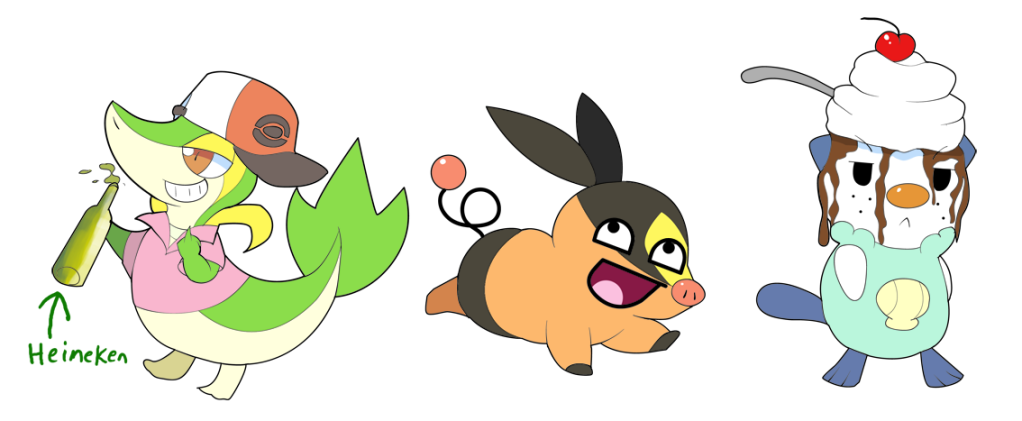 Pokémon Black & White resumido en una imagen... Pokemon-Generation5Starters4