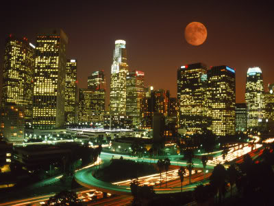 Gala Premios Oscar 2012 MF Moon-over-skyline-los-angeles-ca