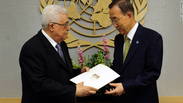 Palestinian president requests statehood; Israel calls for talks 110923043045-abbas-official-letter-story-top